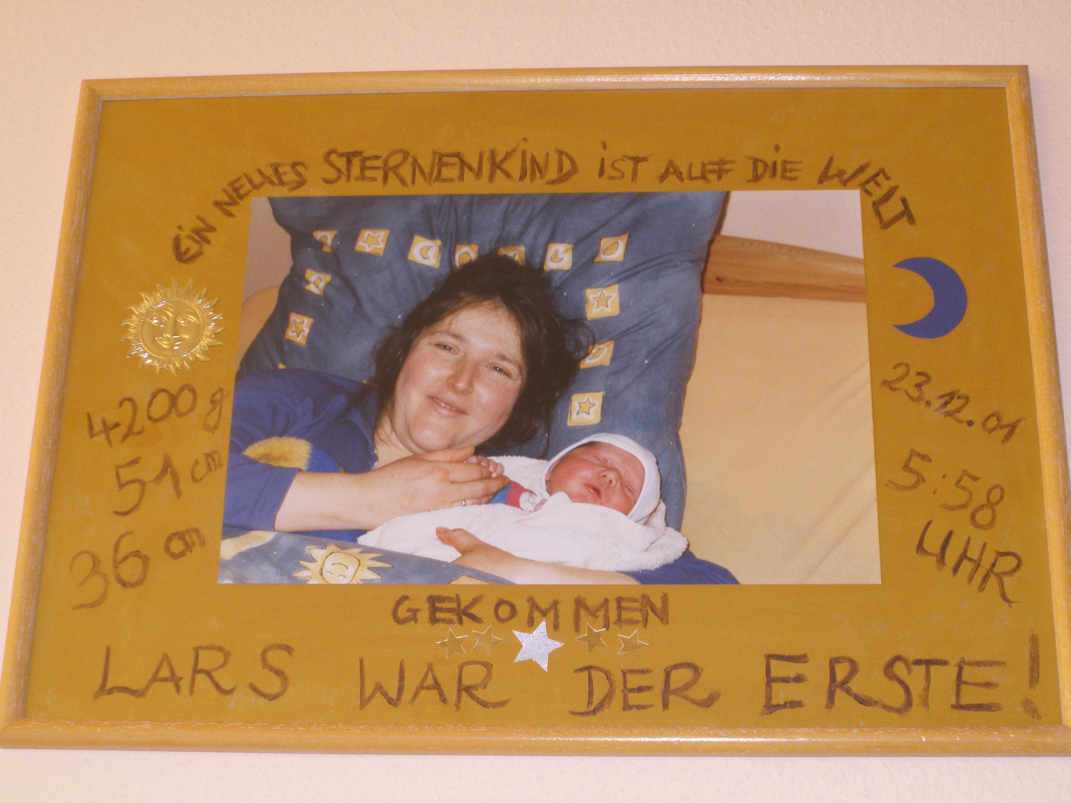 Lars, unser erstes Baby im Geburtshaus, damals und heute